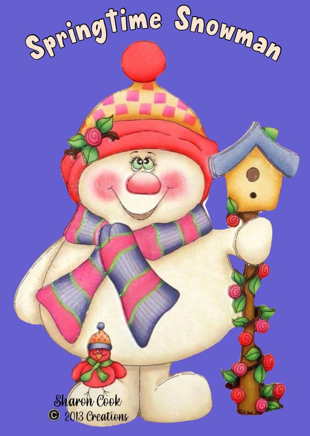 Springtime Snowman--e-pattern Packet by Sharon Cook - Etsy