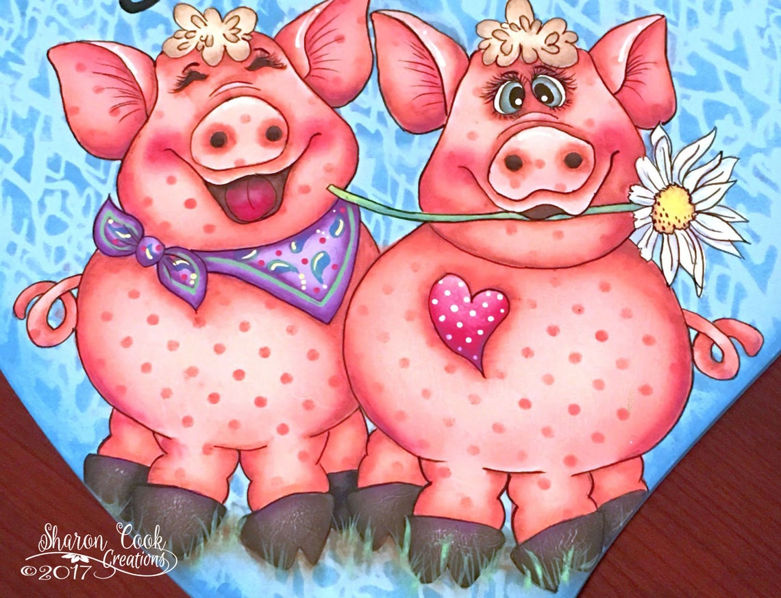 Hogs and Kisses E-pattern Packet by Sharon Cook - Etsy