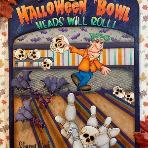 Halloween Bowl--Heads Will Roll! ePattern Packet--by Sharon Cook (includes pattern only; does NOT include wooden cutouts)
