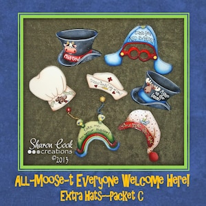 All-Moost Everyone Welcome Hats--Packet C--ePattern packet by Sharon Cook