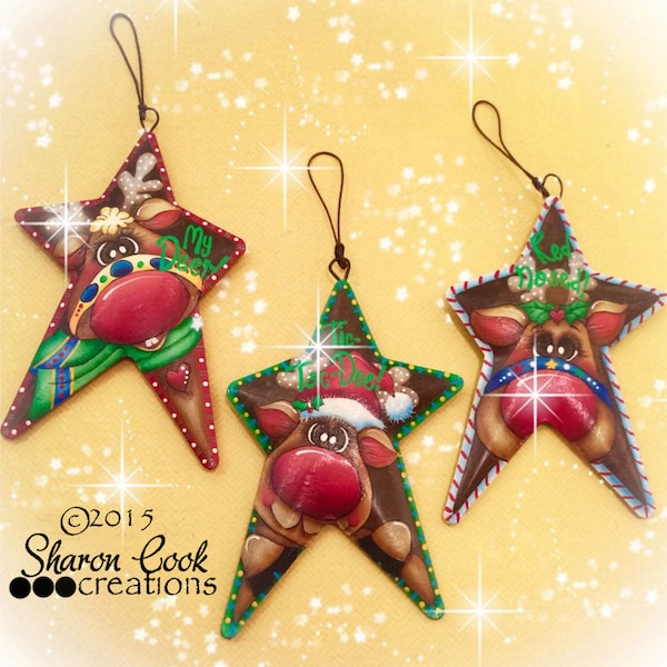 Rusty Reindeer Ornaments--ePattern by Sharon Cook