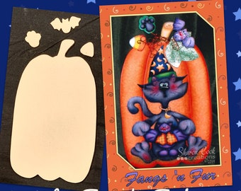 Wood Cutout for Fangs n Fur Pumpkin ePacket by Sharon Cook (wood cutouts only; pattern not included)