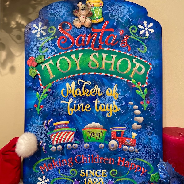 Santa's Toy Shop!--by Sharon Cook--ePattern Packet (does not include plaque and other cutouts) Requires "Toy Shop" stencil.