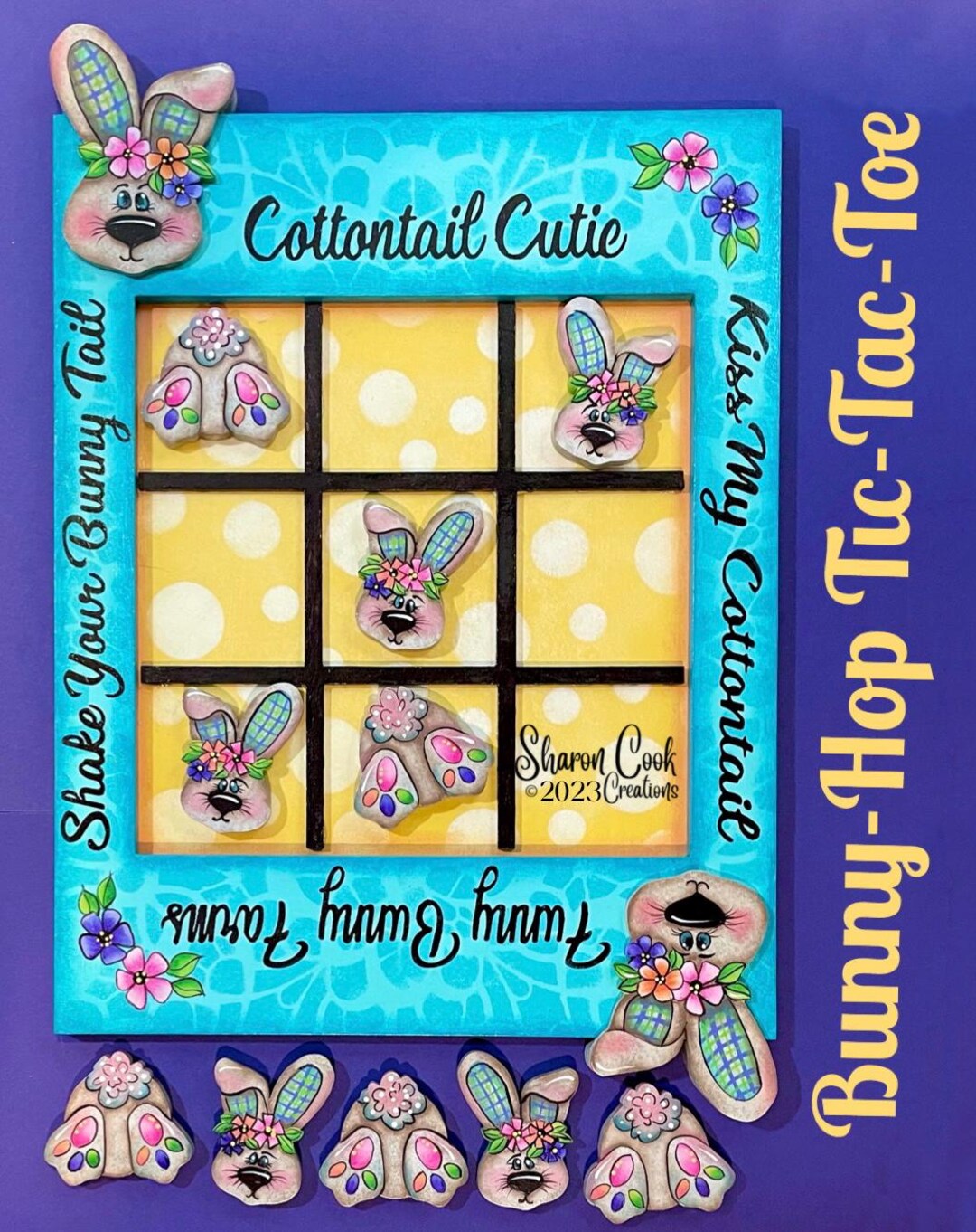 Bunny Hop Tic-tac-toe Board Game Epattern--by Sharon Cook (contains ...