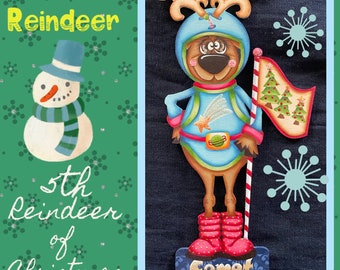 Comet Reindeer--Wooden Cutout--by Sharon Cook (includes one reindeer cutout only)