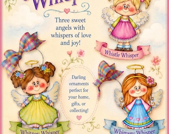 Angel Whispers Ornament ePattern, Step-by-Step Painting Instructions (PDF)