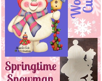 Wooden Cutouts for Springtime Snowman--by Sharon Cook (includes wooden cutout only; pattern sold separately)