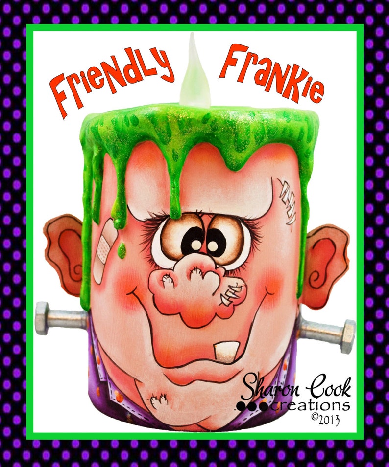 Friendly Frankie Candleepattern Packet by Sharon Cook Etsy