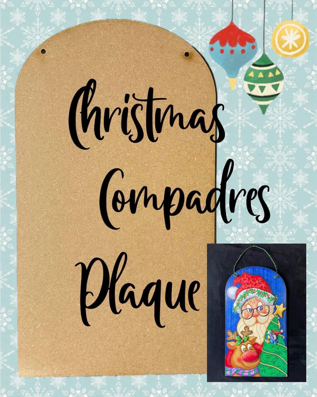 Compadres Design Christmas Compadres Plaque--by Sharon Cook (includes Plaque for ...