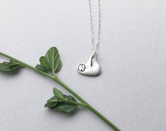 Sloth Pendant Necklace - Handmade Pure Silver Animal Jewelry