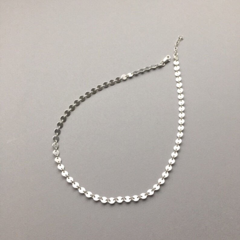silver disk choker