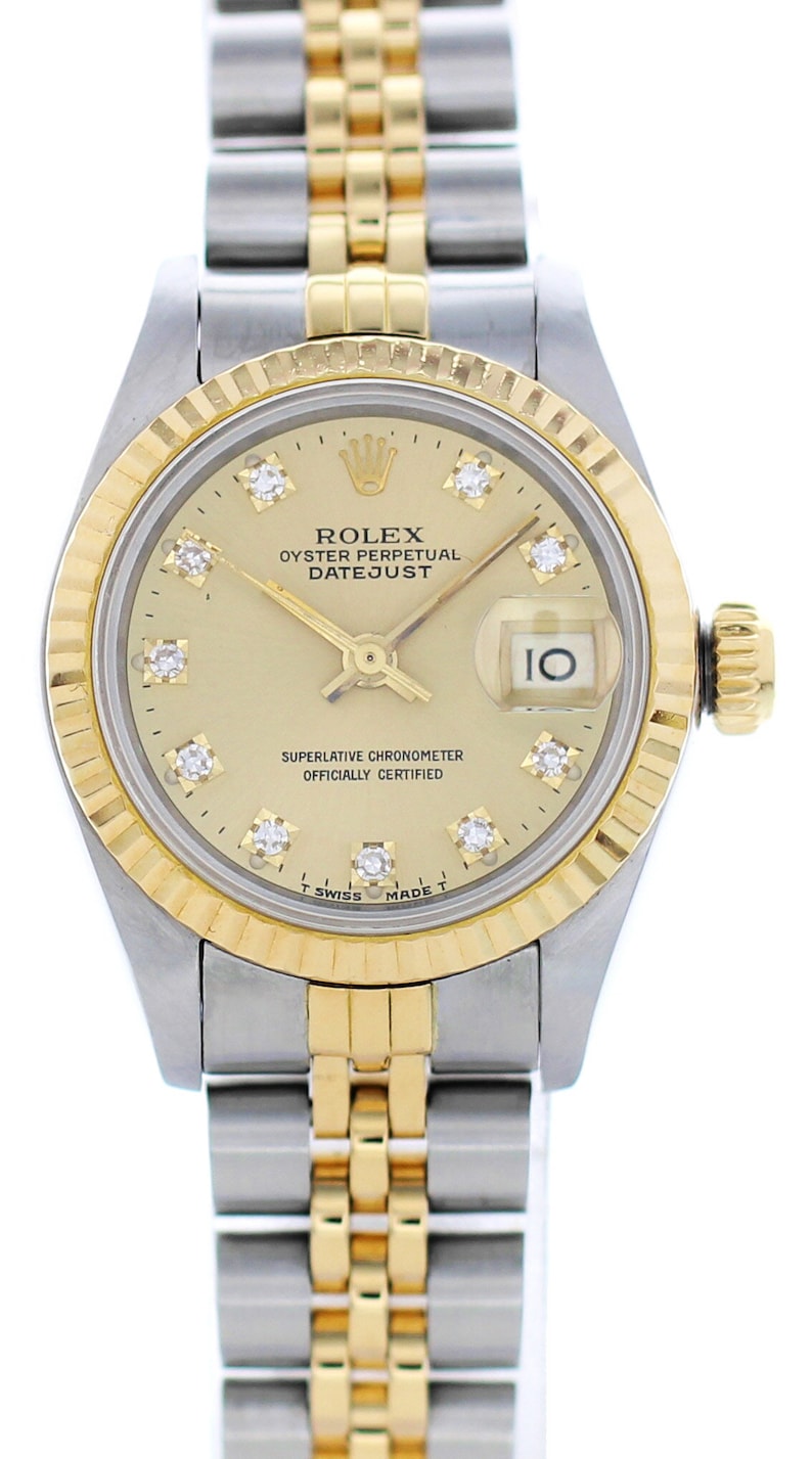 Ladies Rolex Datejust 69173 Diamond Dial Etsy
