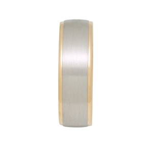 Two-Tone Gold Satin Finished Center Band