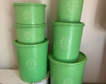 Excelent lime green kitchen canisters Lime Green Canisters Etsy