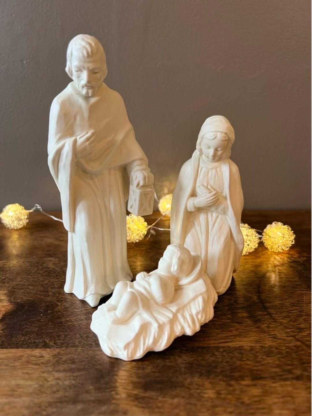 W Germany Goebel Nativity Set White Manger Scene Mary Joseph Etsy