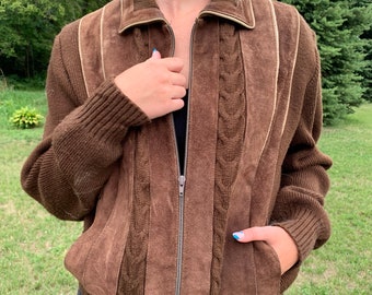 suede sweater jacket