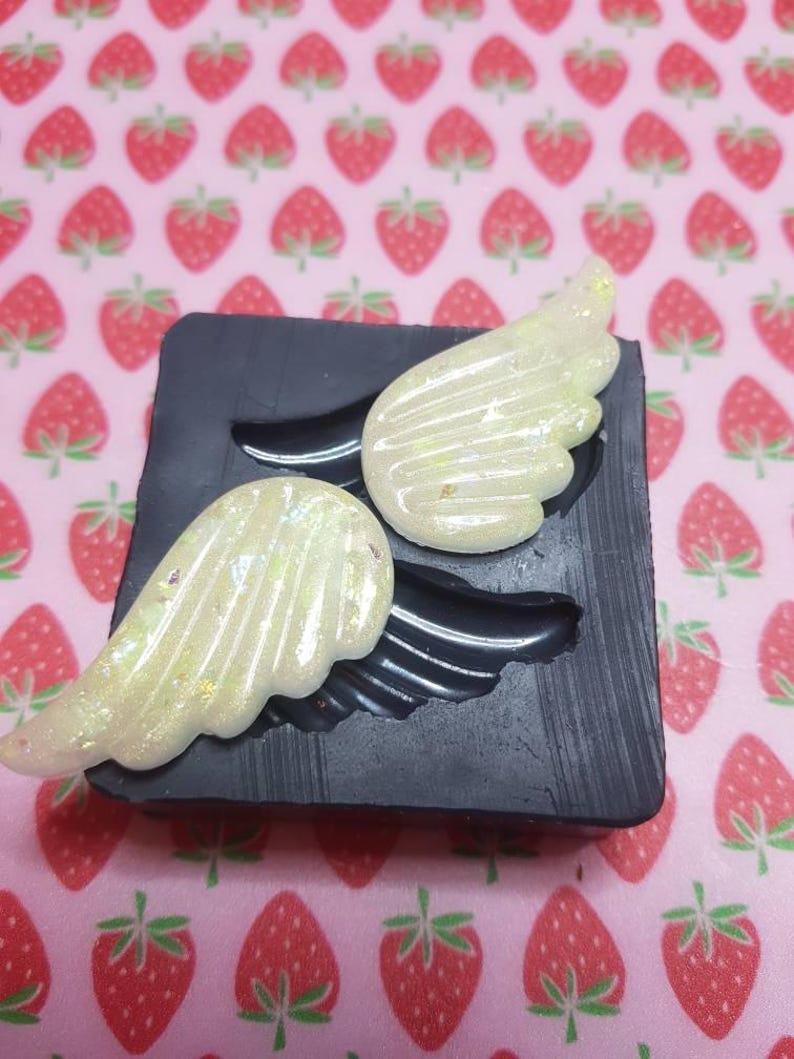 Glossy soft Silicone Wings mould-perfect for resin