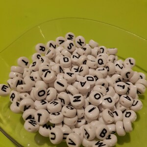 Perline alfabeto nere x 100 pcs