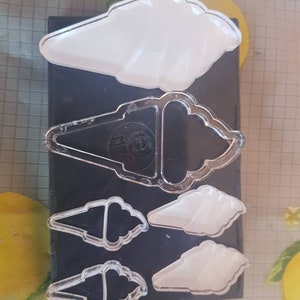 Multiple ice cream shiny silicone mold - shaker pendants and earrings