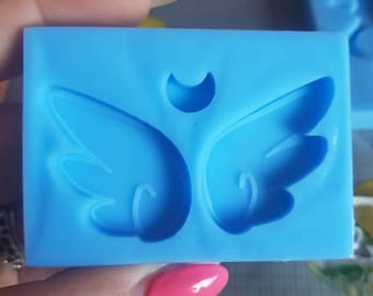 Glossy silicone mold Kawaii cute angel wings