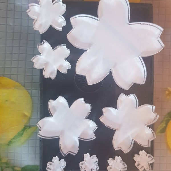 Stampo multiplo lucido e morbido Set fiori di ciliegio - ideale per orecchini, ciondoli e collane