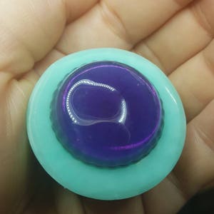 Glansig halv macaron silikonform - perfekt för resin