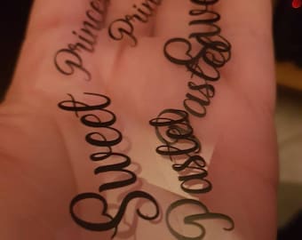 Scritte foil sfondo trasparente - perfette per inglobarle nella resina