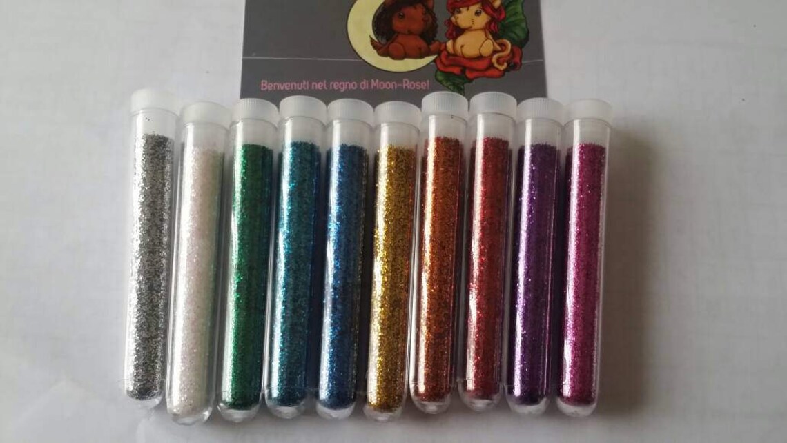 Deco Made in Italy Glitter Grana fine 14 Mycron di Alta qualità con Colori Brillanti, atossici, anallergici. Confezione XL da 100g