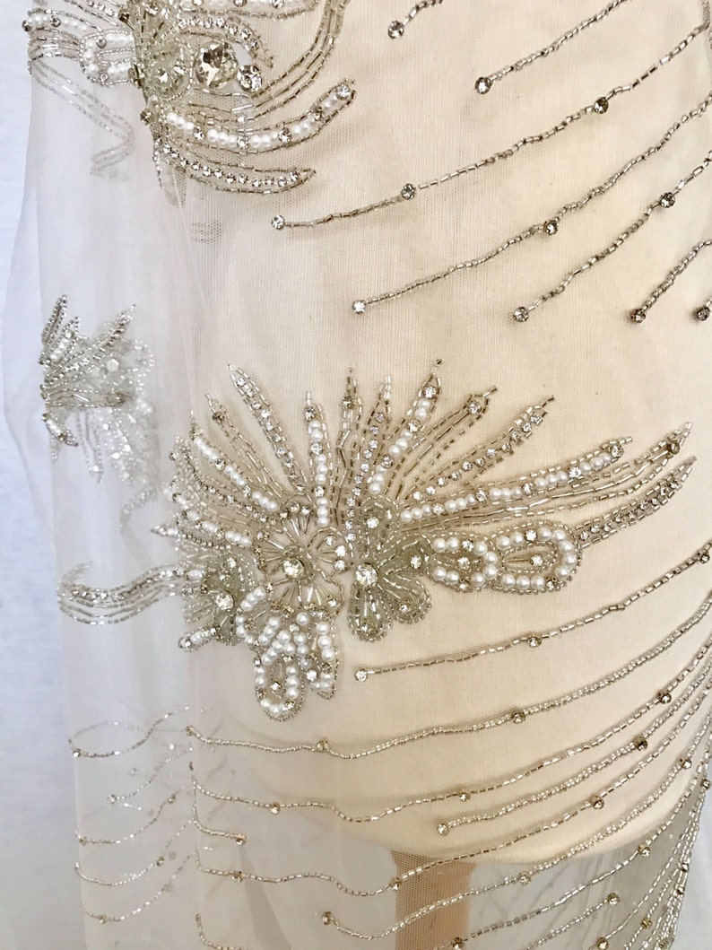 Rhinestone Fabric, Beaded Fabric, Full Length Crystal Wedding Panel