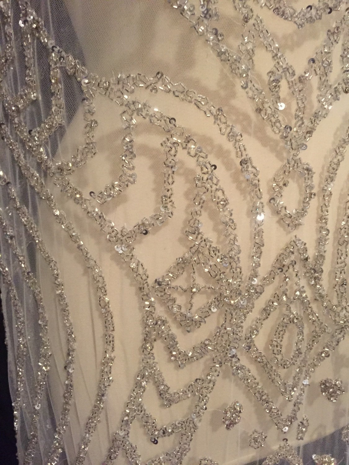 Rhinestone Beaded Fabric Dress Panel Etsy