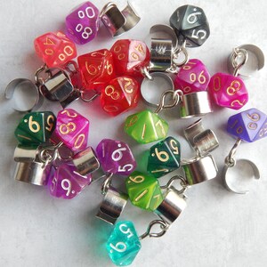Random D10 Dice Ear Cuff | Set of 1, 3, or 5 | Geek Earrings | DnD Jewelry | No Piercing | Funky Earrings | Hypoallergenic