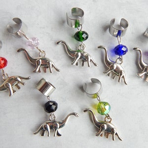 Brontosaurus Dinosaur Ear Cuff / Personalizado / Pendientes Geek / Sin Piercing / Divertido EarUff Estético / Funky Earrings / Science Teacher Gift