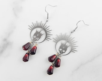 Hades & Persephone Dangle Earring Set | Greek Earrings | Fun Aesthetic Earrings | Funky Weird Earrings | Mythology | Hellenistic