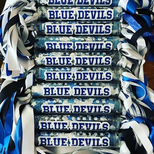Custom glitter/confetti-filled spirit stick; Football games, cheer, rallies, camps, corporate functions, gifts; 18&quot; x 2&quot; or 12&quot; x 2&quot;