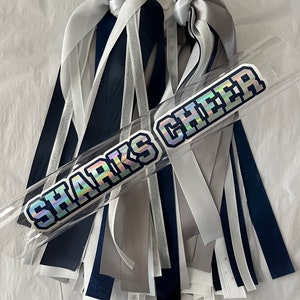 Custom, Fillable Cheer Spirit Stick; fill with candy, etc.! Football games, cheer comps, rallies, camps, gifts - all sports! Four sizes!