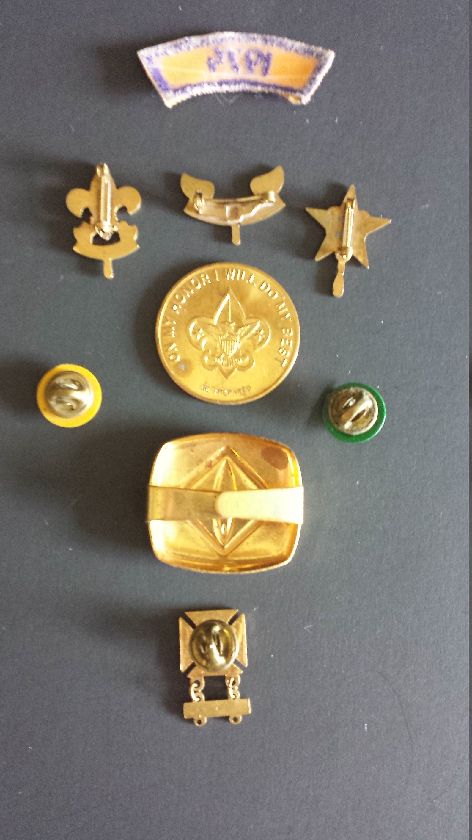Lot of 9 Vintage Boy Scout Items Pins Neckerchief Slide Etsy