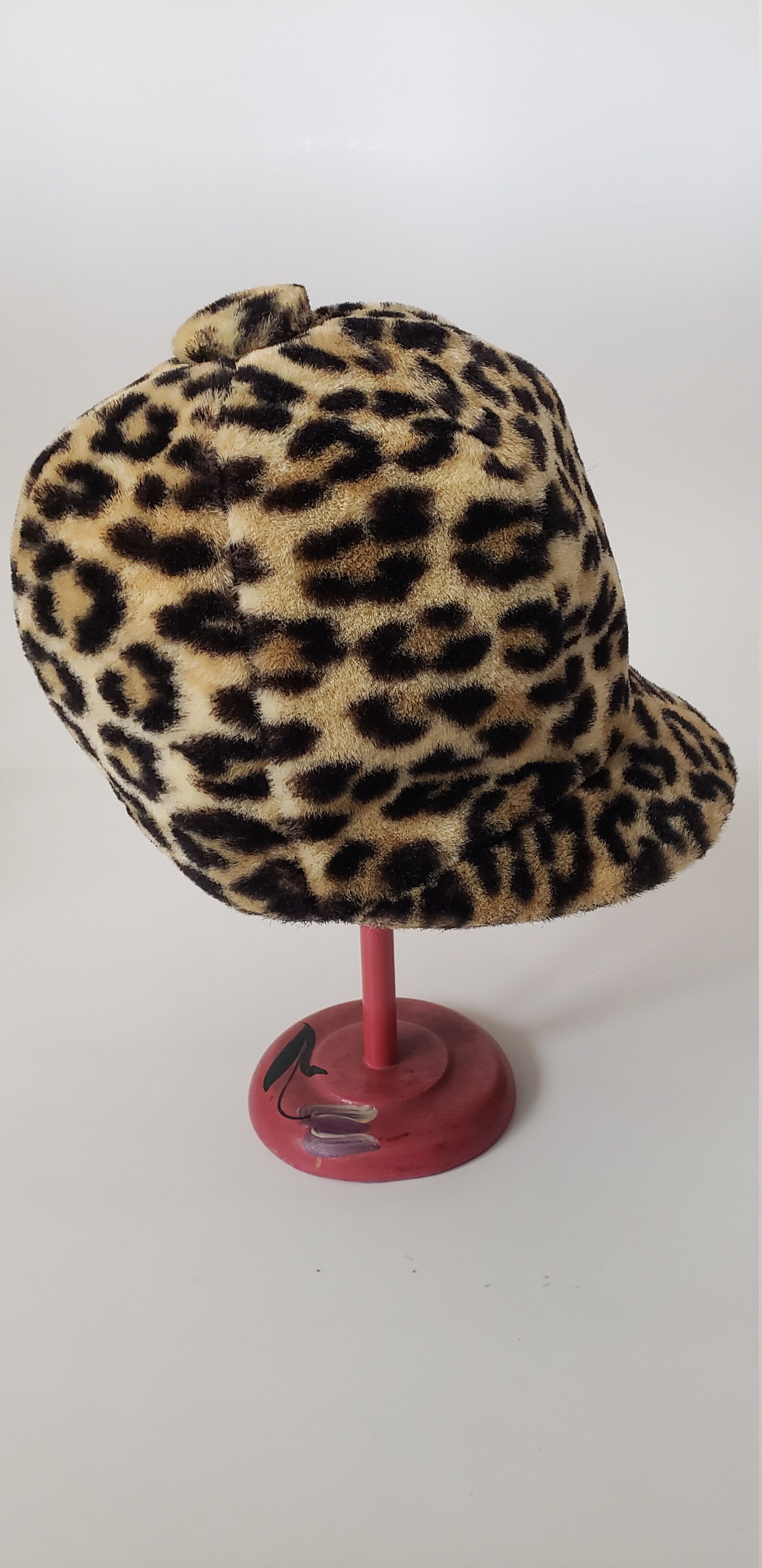 Faux Fur Animal Print Vintage Ladies Hat Etsy