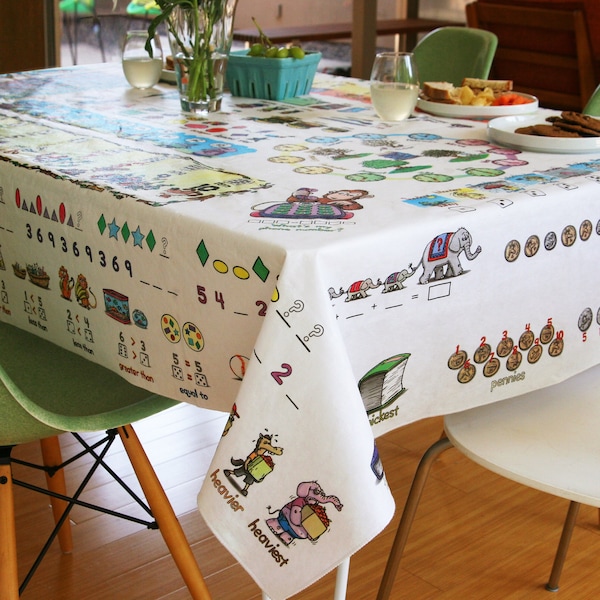 Table-Time Look & Learn : une nappe éducative pour la maternelle et la maternelle.