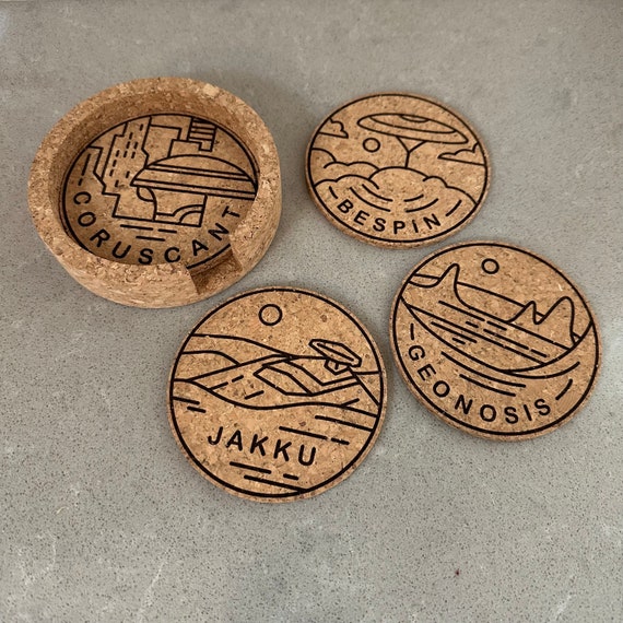 Star Wars Planet Cork Coasters - Set #2