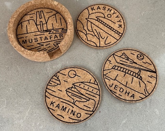 Star Wars Planet Cork Coasters - Set #3