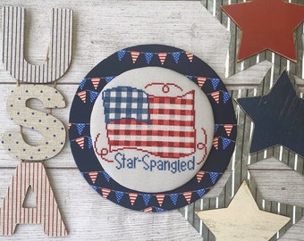 Star-Spangled  |  Gingham & Plaid Series  |  Cross Stitch Pattern Download