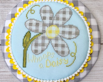 Whoops-a-Daisy  |  Gingham & Plaid Series  |  Cross Stitch Pattern Download