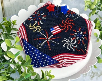 Stars & Stripes Biscornu  |  Cross Stitch Pattern Download