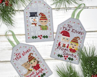 The Gift of Giving - To: The Elves  |  Cross Stitch Ornaments Pattern