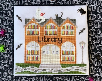 Spooky Hollow #6 - Library  |  Cross Stitch Pattern Download