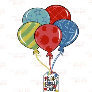 PLANTILLA: Plantilla de suspensión de puerta de globos de cumpleaños - Decoración de puerta de bricolaje - Plantilla imprimible - Celebrar