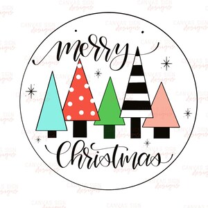 TEMPLATE: Merry Christmas Door Hanger Template - Christmas Tree sign template - DIY template