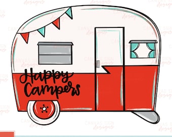 TEMPLATE: Camper Door Hanger Template - Happy Camper Template - DIY Door Decor