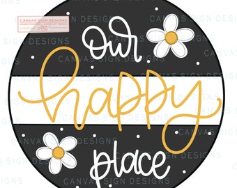 Spring Door Hanger Template | Welcome Door Hanger Template - Daisy Template - Spring Template - Spring Sign Template