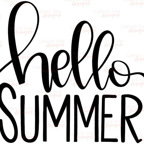 Hello Summer Svg Png Jpeg Digital Download Art Cut - Etsy